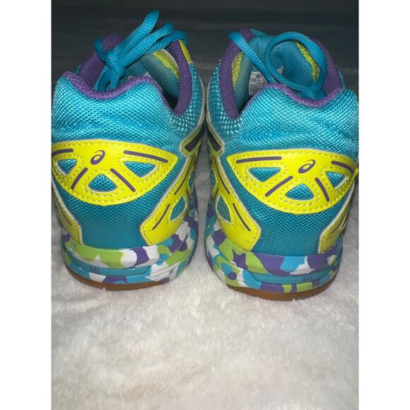 ASICS Gel Flashpoint Women’s Volleyball Shoes – Size 9 – Yellow/Purple/Blue - Picture 6 of 8